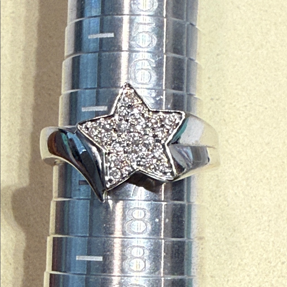 Star diamond ring 18k gold - Picture 11 of 13